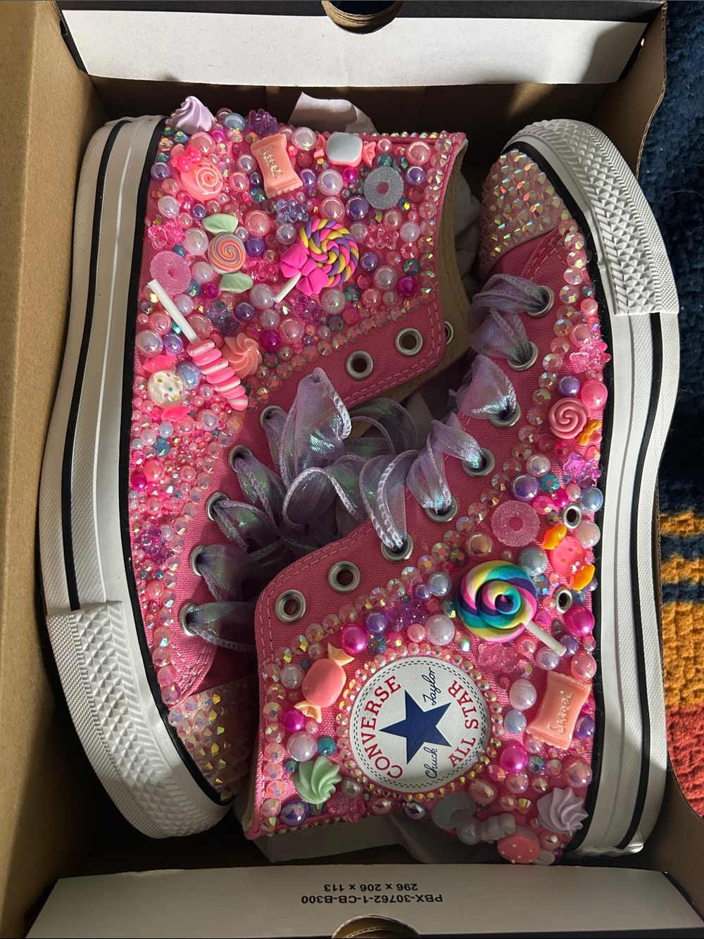 Converse Pink custom made by me! Candyland lollipop 🍭